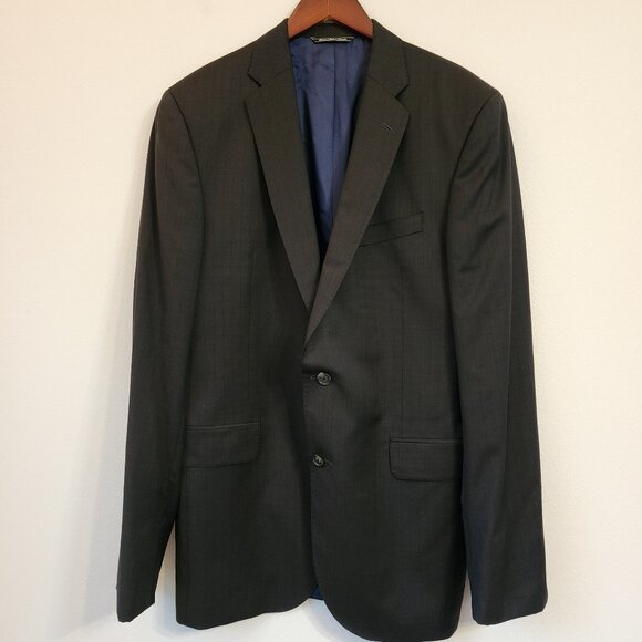 Jack Victor Blazer Men 40 Long Gray 100% Wool Double Vented Sport Coat Classic